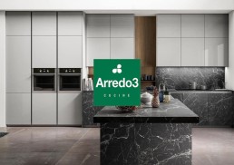 Cucina Arredo3 moderna con isola – showroom Actual Spotti Brianza